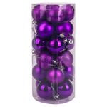 Набор шаров Новогоднее настроение, 24 шт, 5 см, фиолетовый